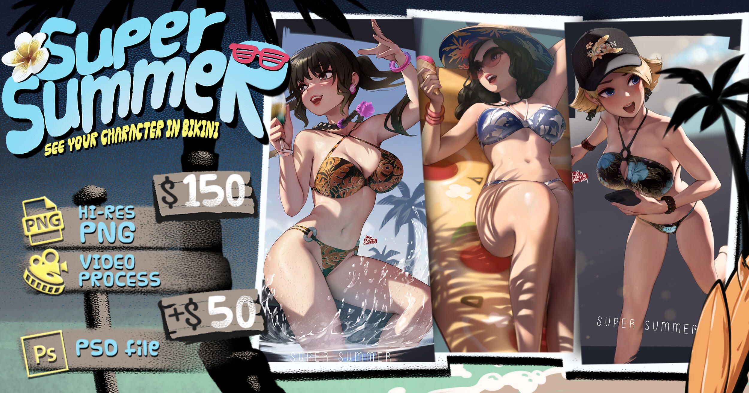 Super Summer See Your Character in Bikini